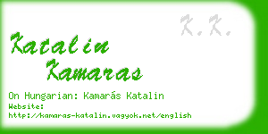 katalin kamaras business card